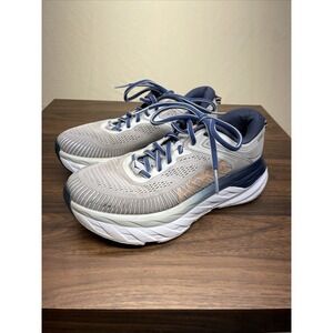 Hoka One One Gray and Blue Athletic Shoes
